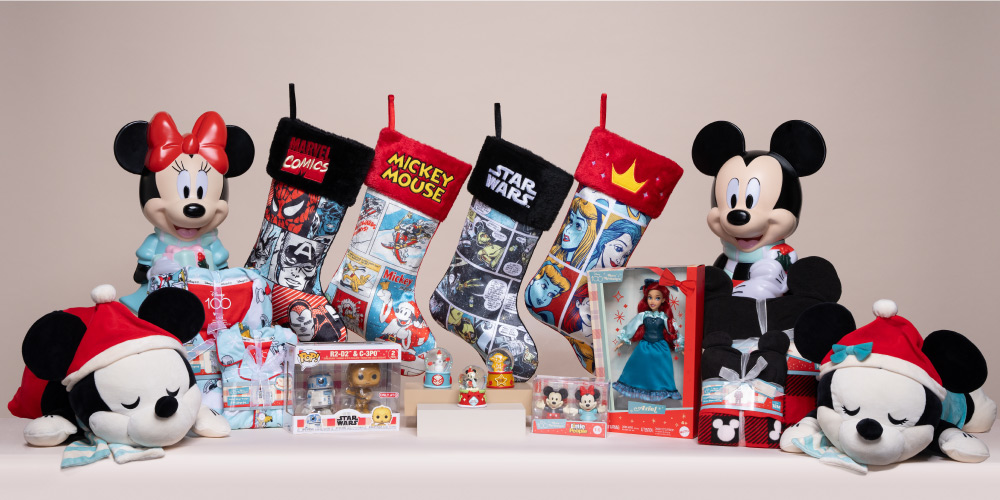 A variety of items from the Disney100 Retro Reimagined collection.