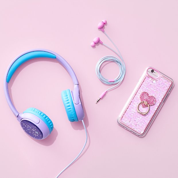 a pair of blue headphones