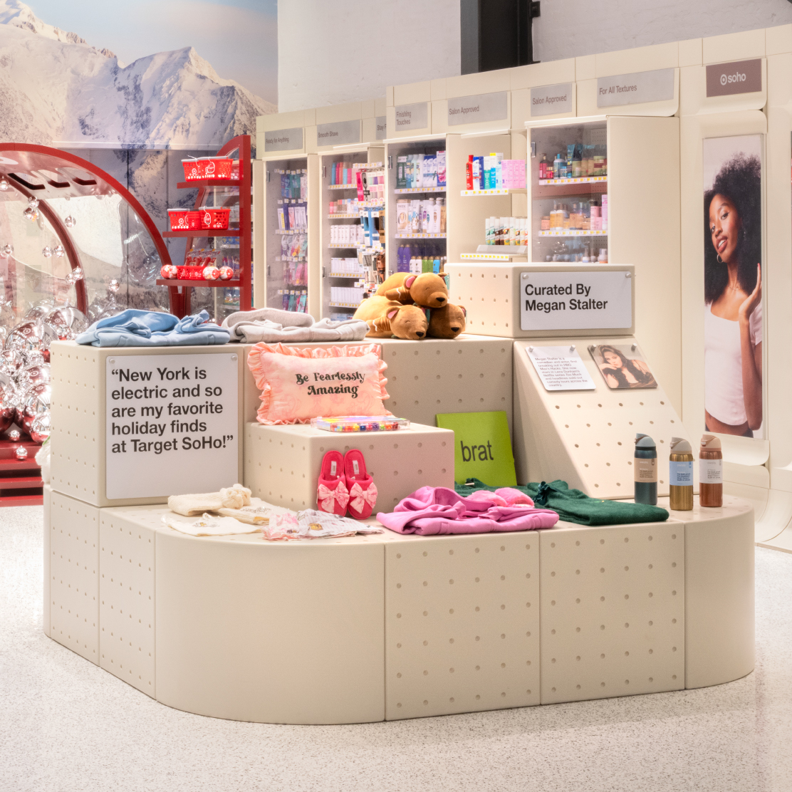 The “Curated By Megan Stalter” section at Target SoHo.