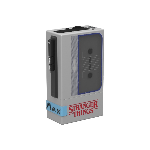 A power bank shaped like a Walkman from Stranger Things.