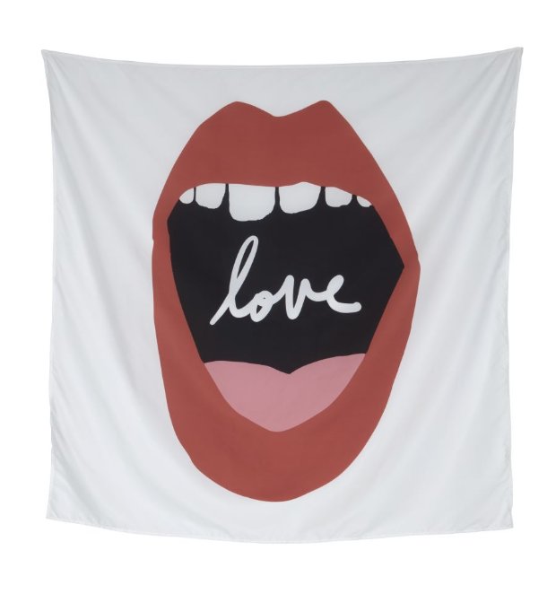 a red and white pillow