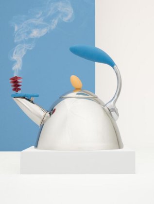 a teapot on a shelf