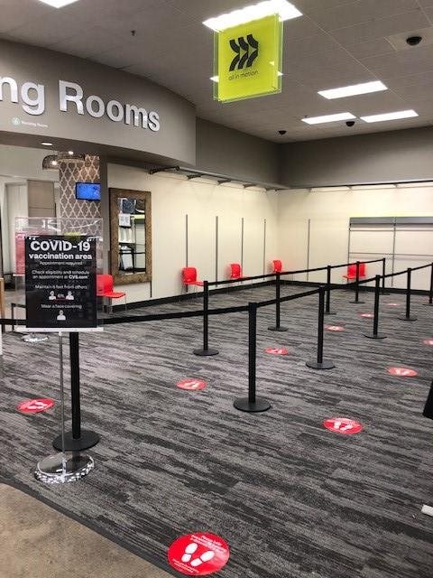 a sign in a building