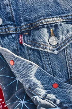 a close up of a person's jeans