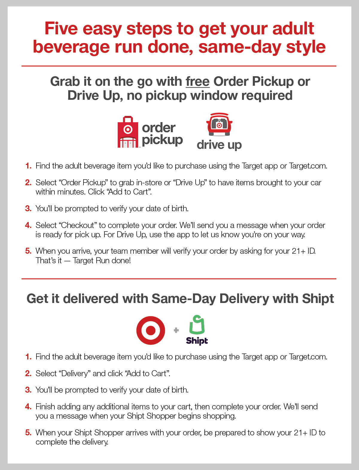 Pickup & Delivery  Target Corporation