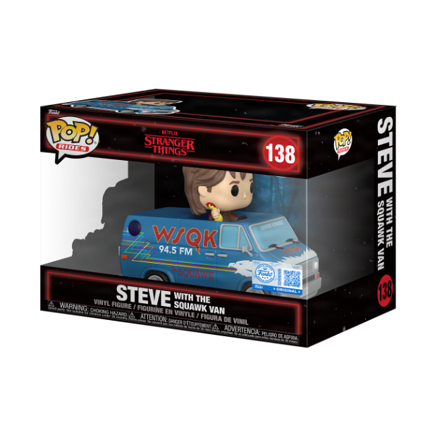 Funko POP action figure shaped like Steve from Stranger Things with a van.