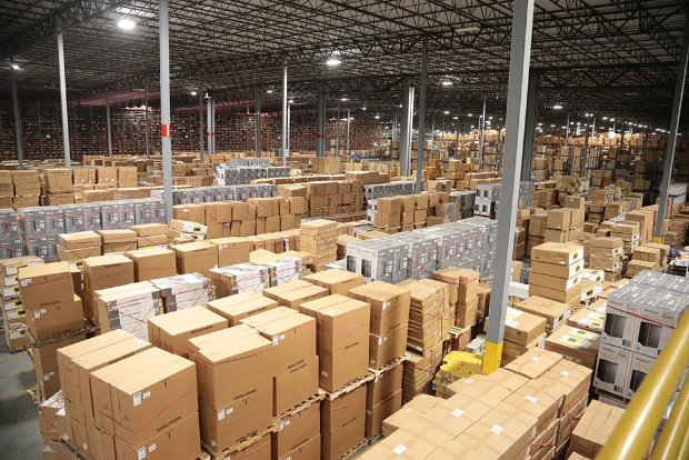 a warehouse full of boxes