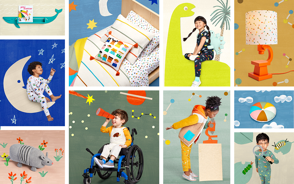 A collage of colorful images, each featuring a whimsical creation from Christian Robinson