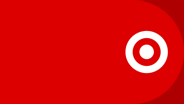 A red graphic with the Target logo.