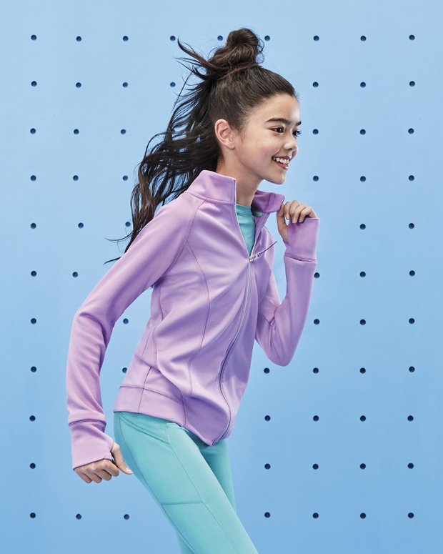 a person in a pink coat