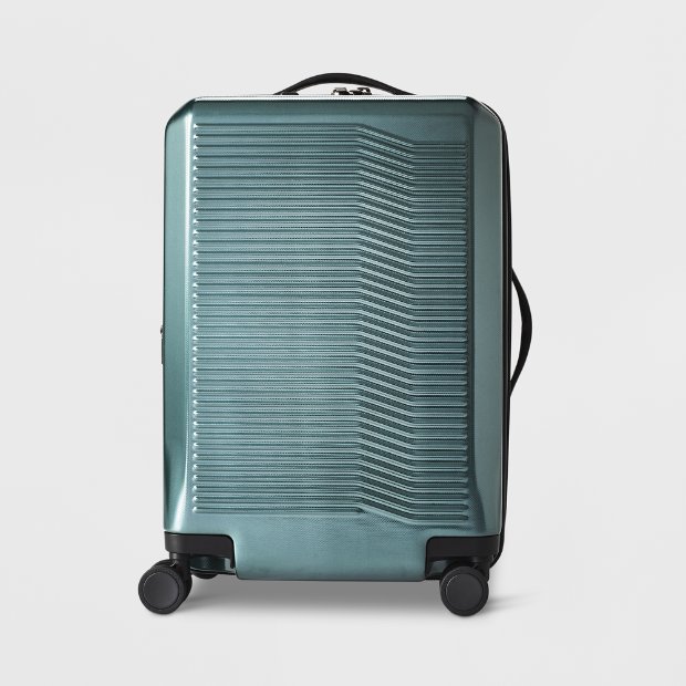 a black suitcase with wheels