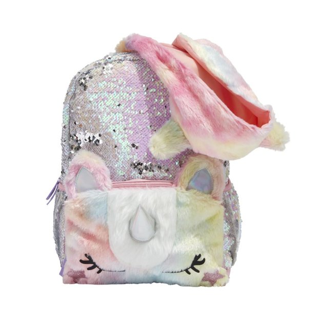 a stuffed animal with a pink hat