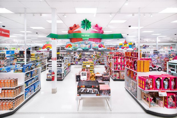 a store with shelves of toys