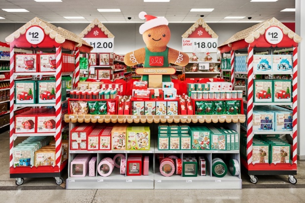 Festive holiday treats display.