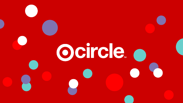 A graphic with the Target Circle logo in the middle, surrounded by colorful confetti.