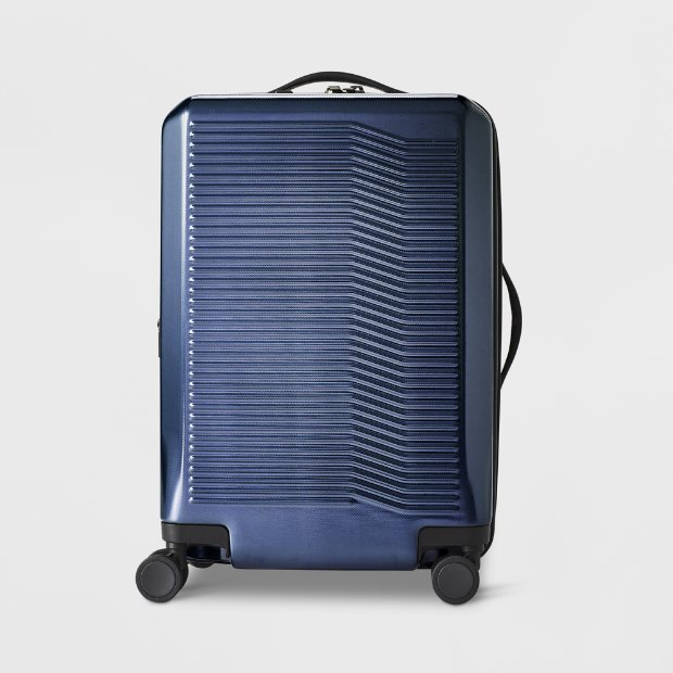 a black suitcase with wheels