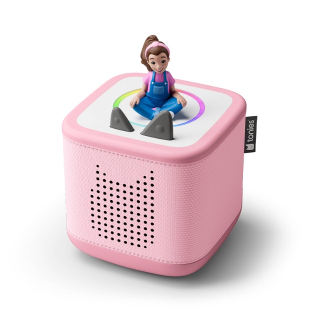 Tonies speaker box with mini Ms. Rachel figure