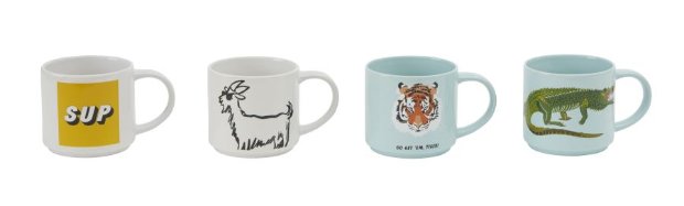 a group of coffee mugs