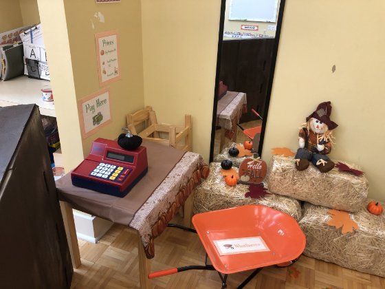 a room with a couch and toys