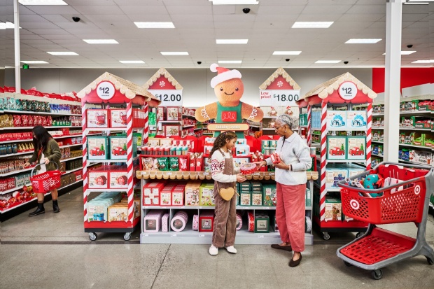 A view of Holiday Treats display inside a Target store.