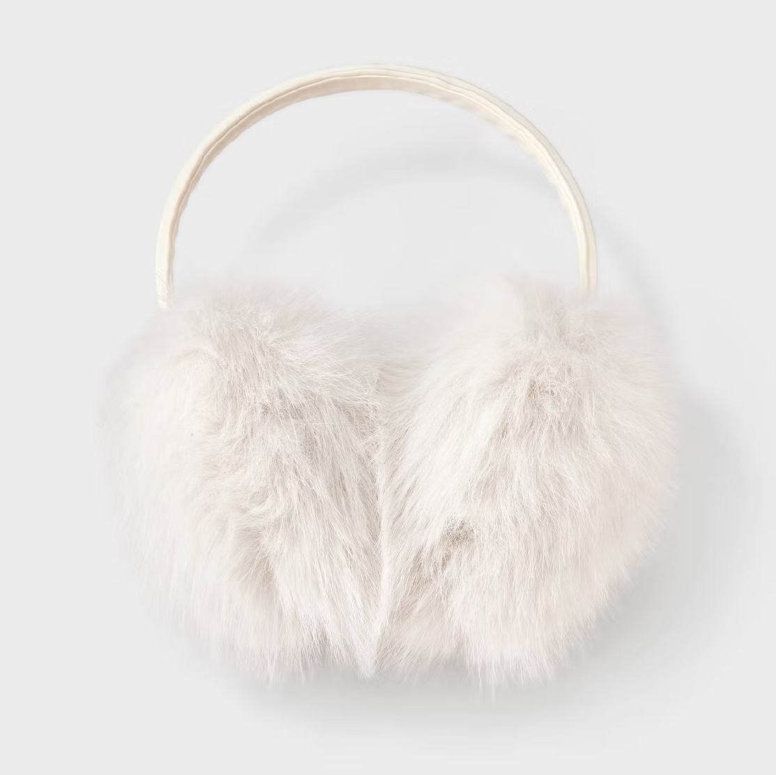 white furry ear muffs