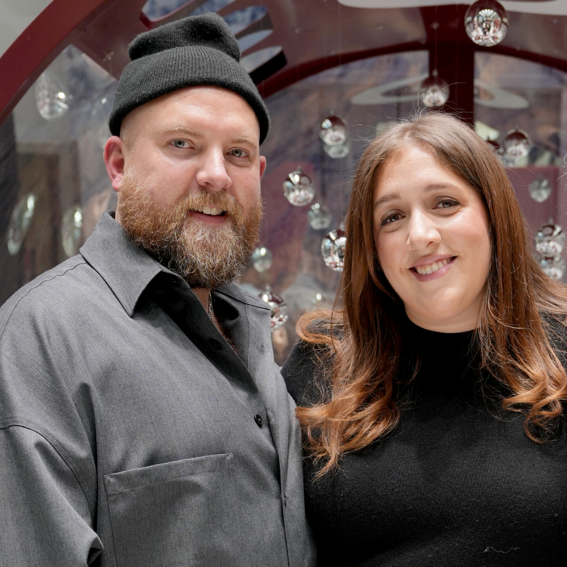 Target’s Matthew Arrington and Cristina Rizzuto stand next to each other.