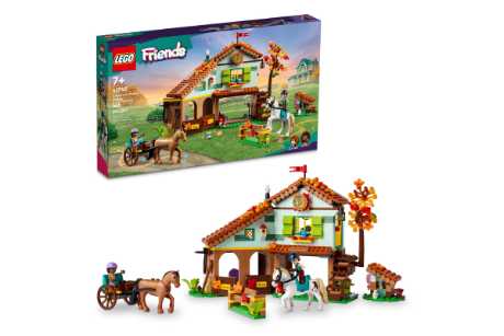 LEGO Horse Stable set in packaging and displayed as it appears once built.