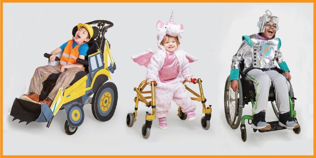 a group of children in clothing on tricycles