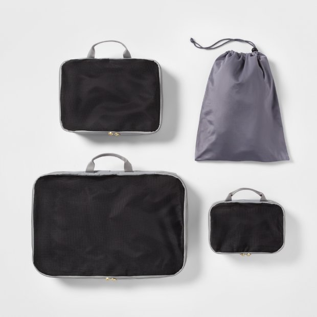 a group of different colored bags