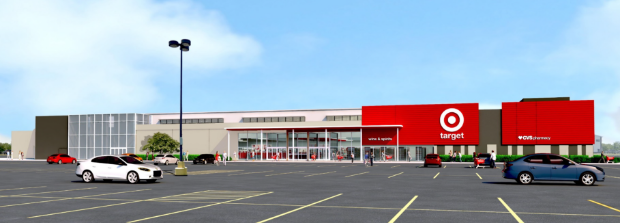 a building with cars parked in front