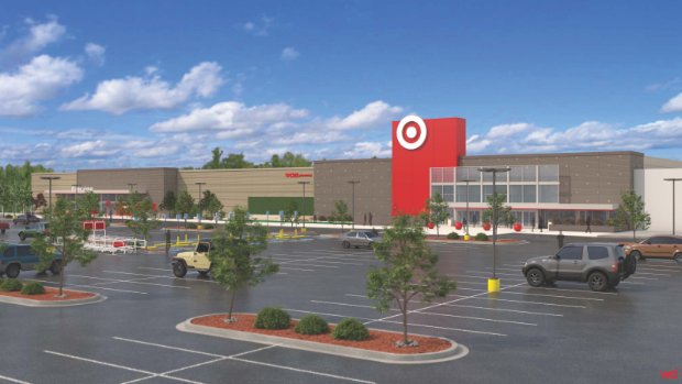 a parking lot in front of a building