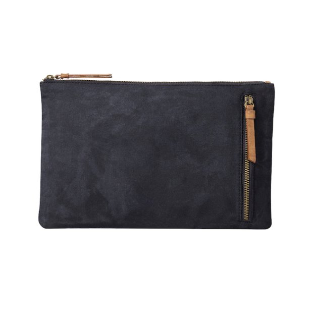 a black leather wallet
