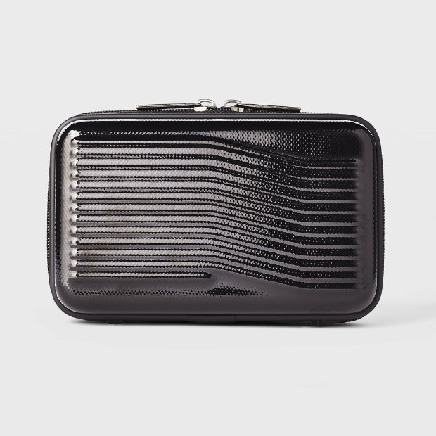 a black rectangular object