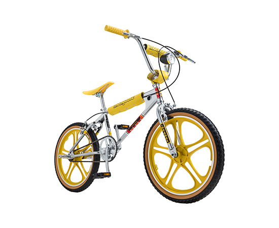 a yellow and black bicycle