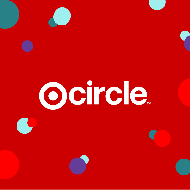 A graphic with the Target Circle logo in the middle, surrounded by colorful confetti.