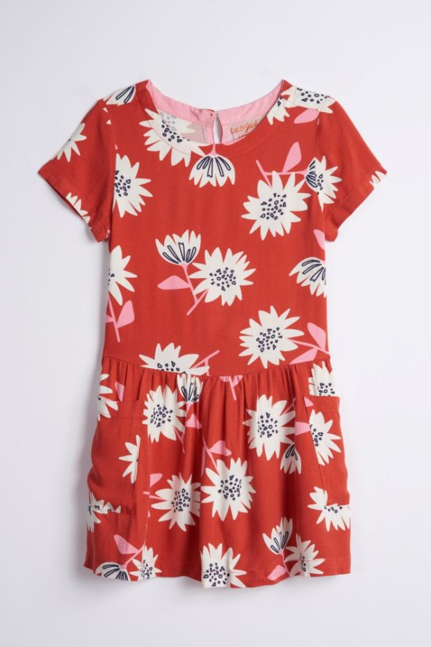 a red and white shirt