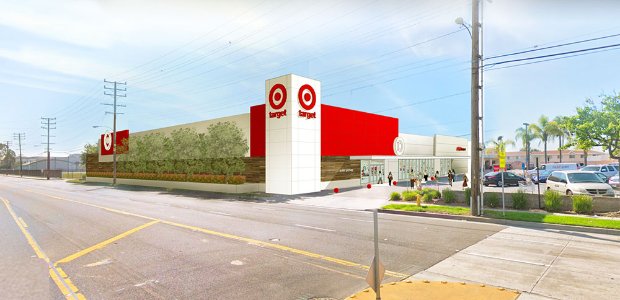 a gas station with a sign