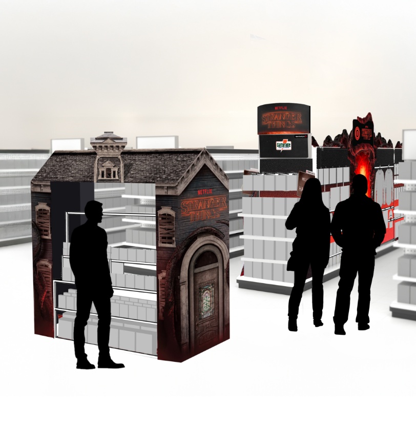 Stranger Things displays in a Target Store.