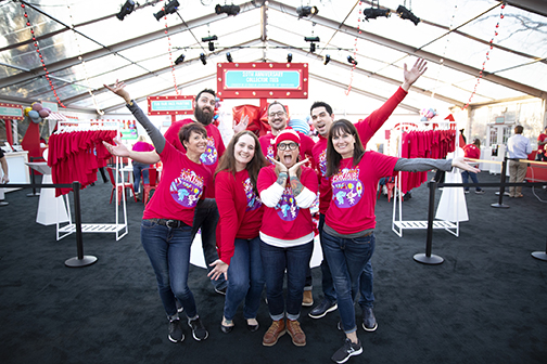 a group of people posing for a photo