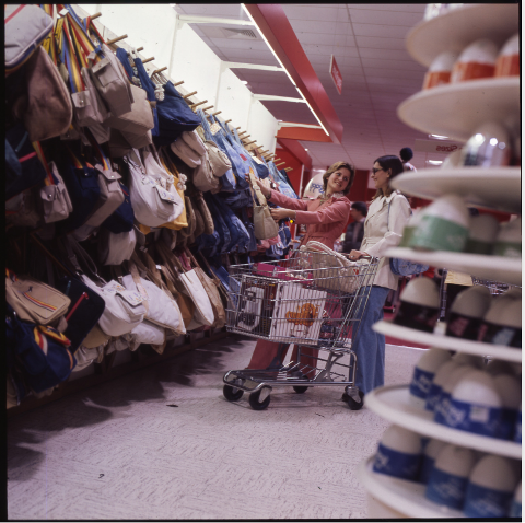a person pushing a shopping cart