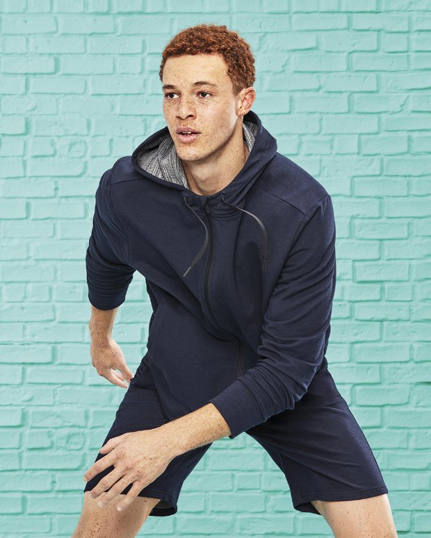 a man in a black shirt