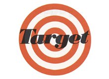 Red and white bullseye logo from 1962 with Target written over it