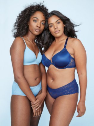 two women in blue swimsuits