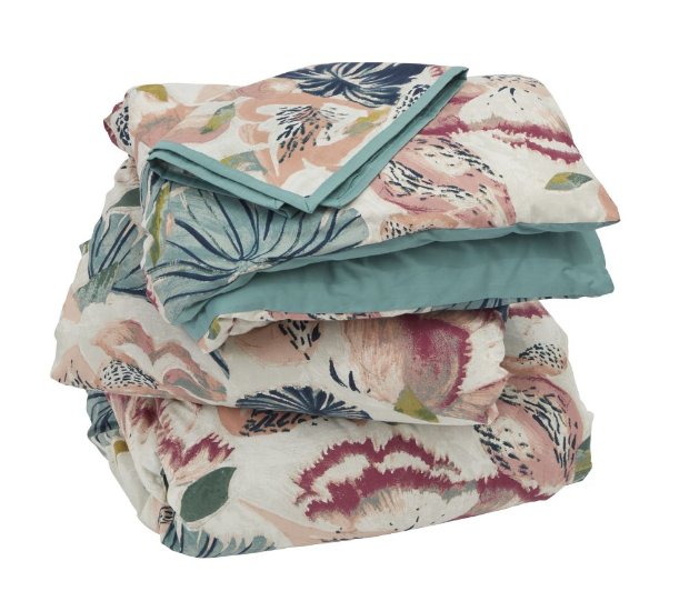 a pair of blue and pink pants