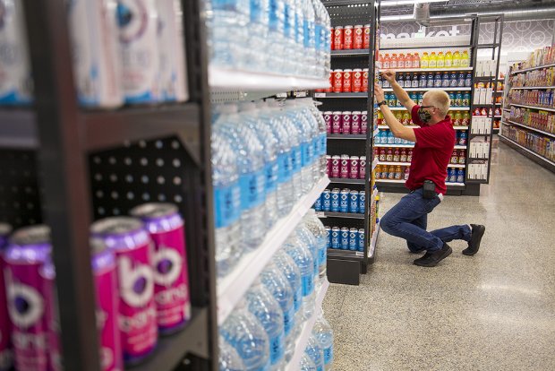 a person standing in a store