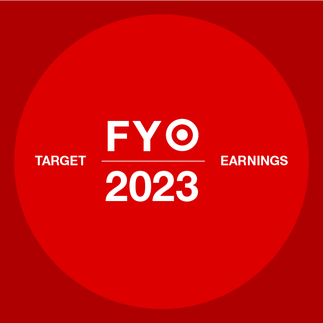 A graphic that reads "Target FY 2023 Earnings."