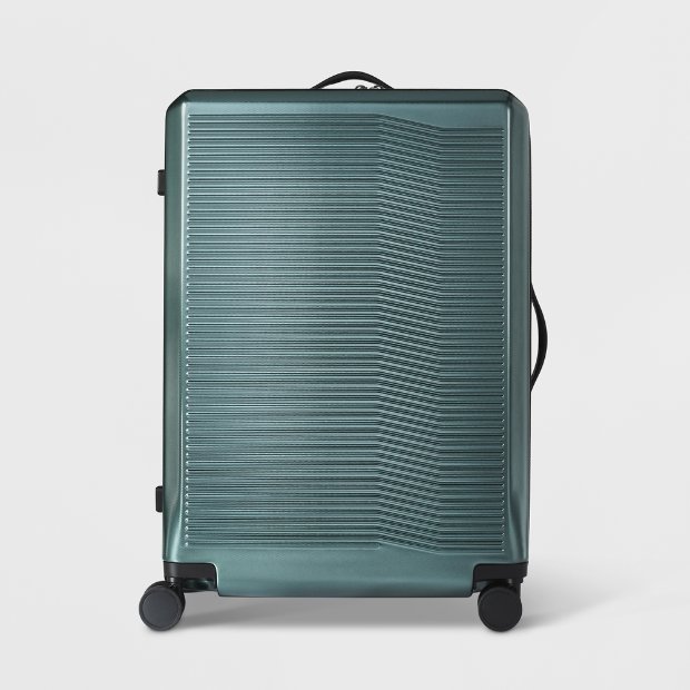 a black suitcase with wheels