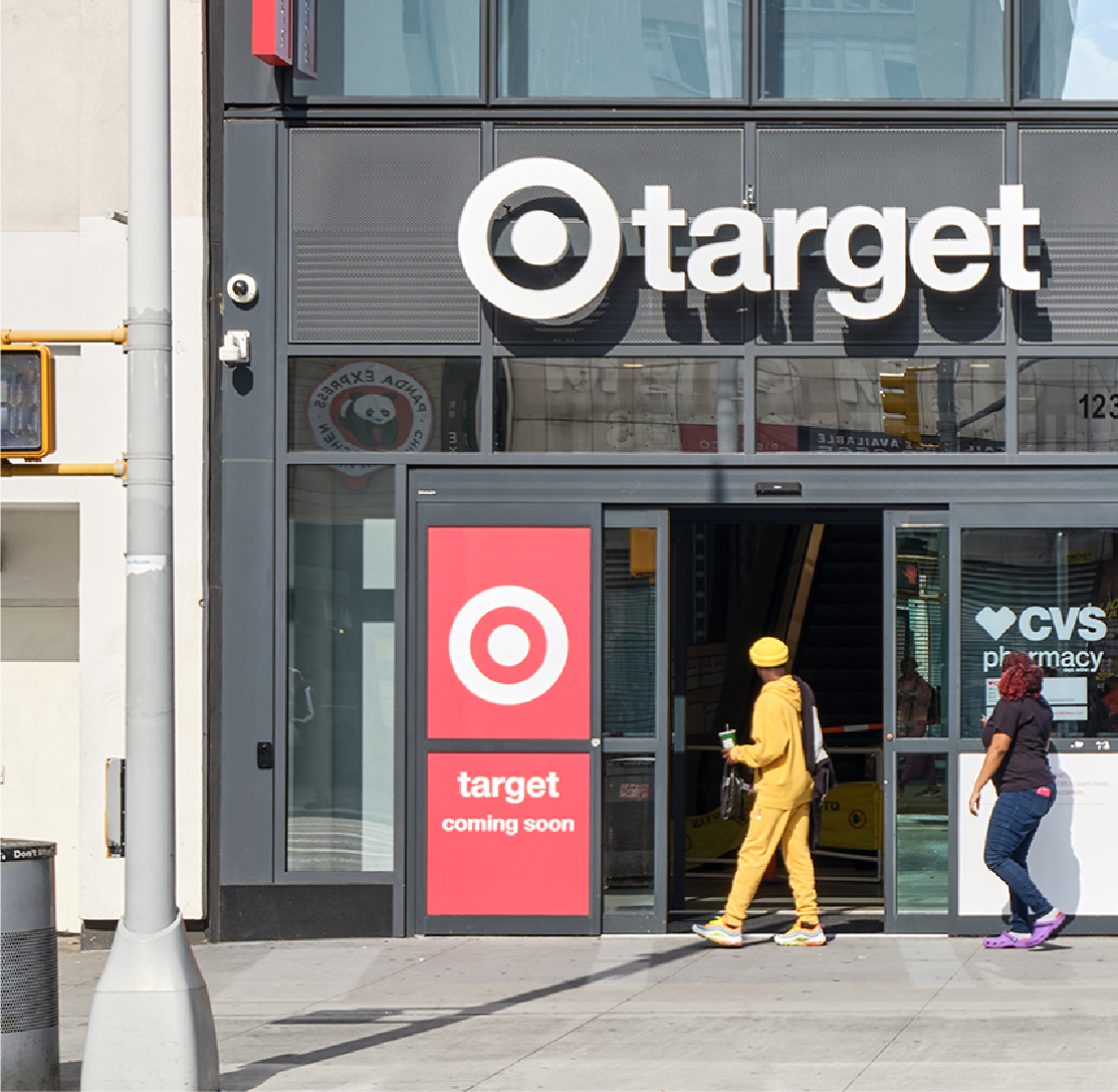 The exterior of the Target store in Harlem.