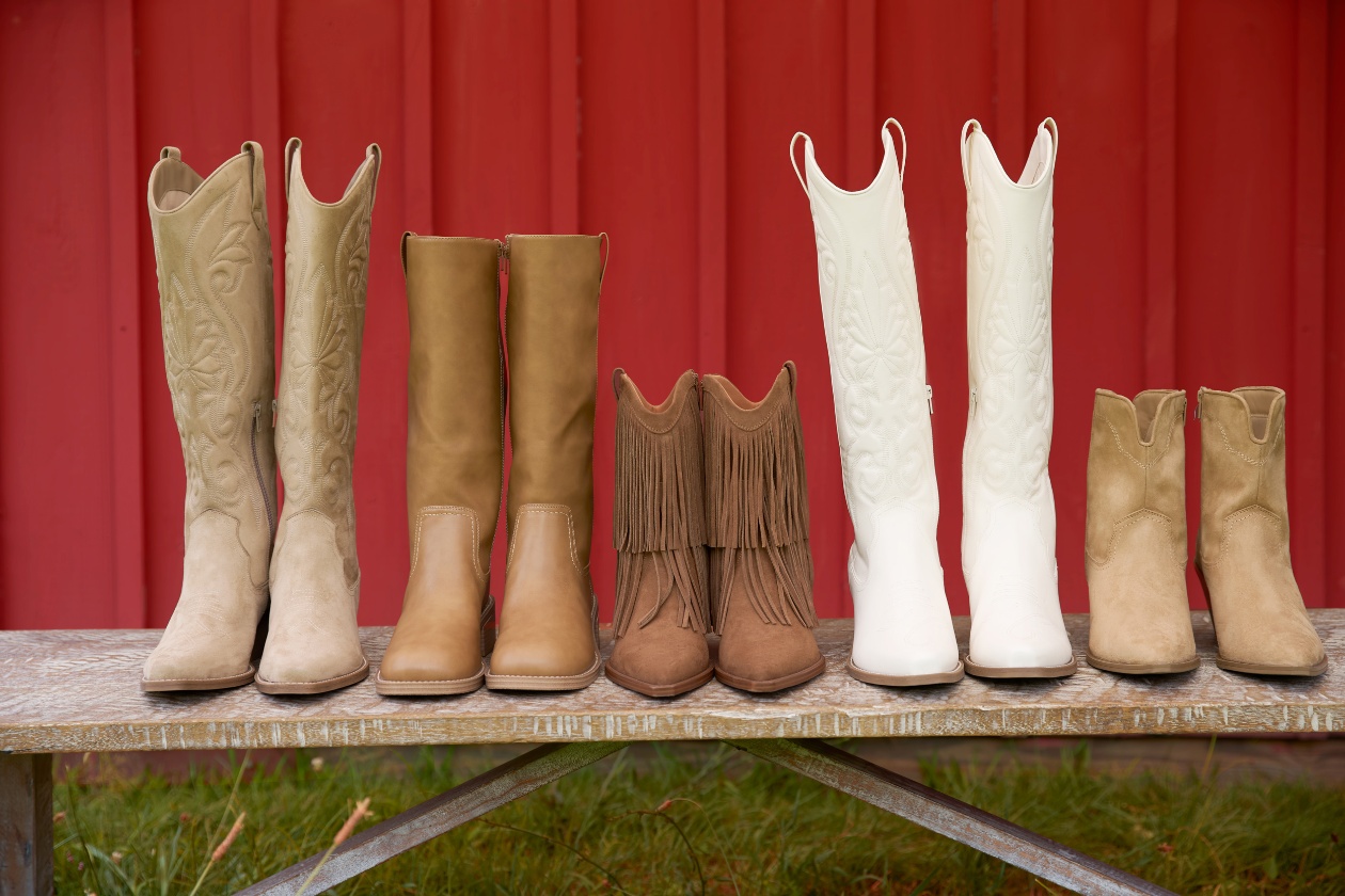 a row of boots