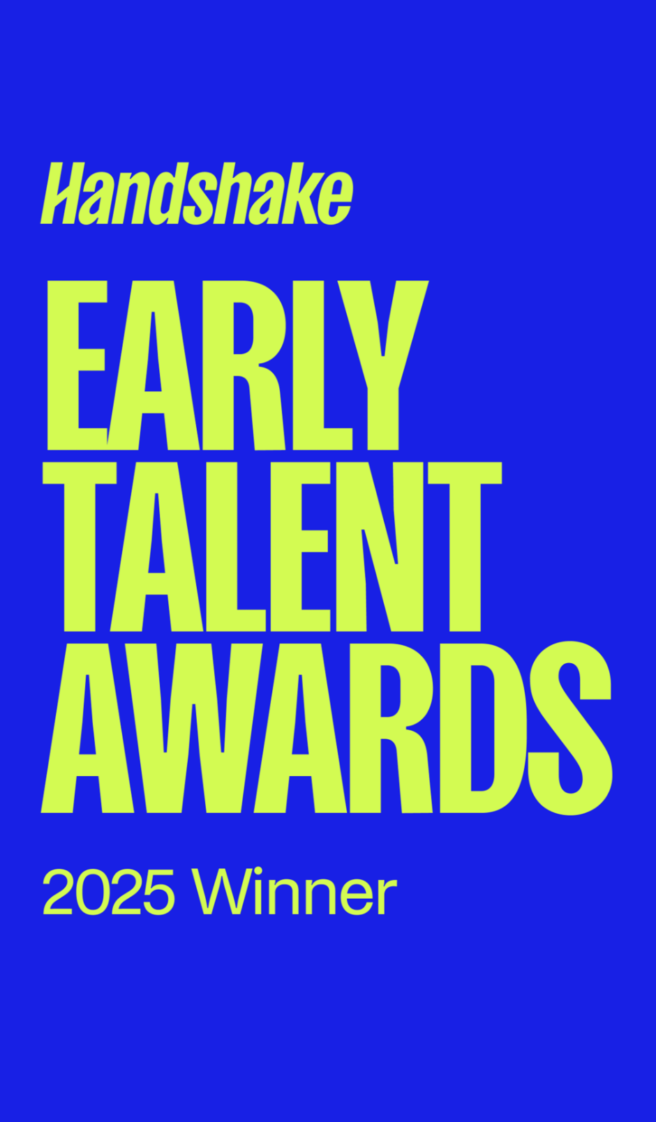 Handshake Early Talent Awards 2025 Winner logo
